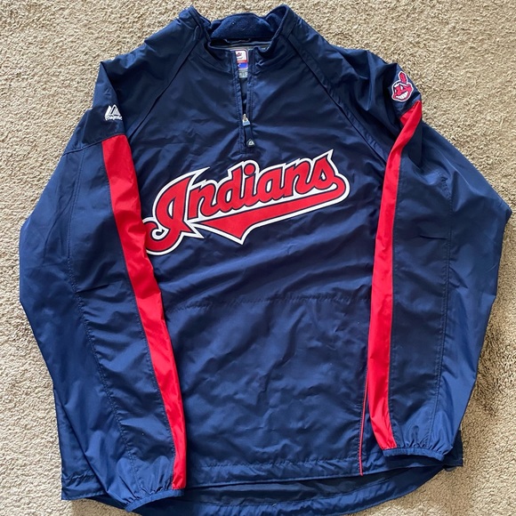 Majestic Other - Vintage Cleveland Indians bullpen Windbreaker